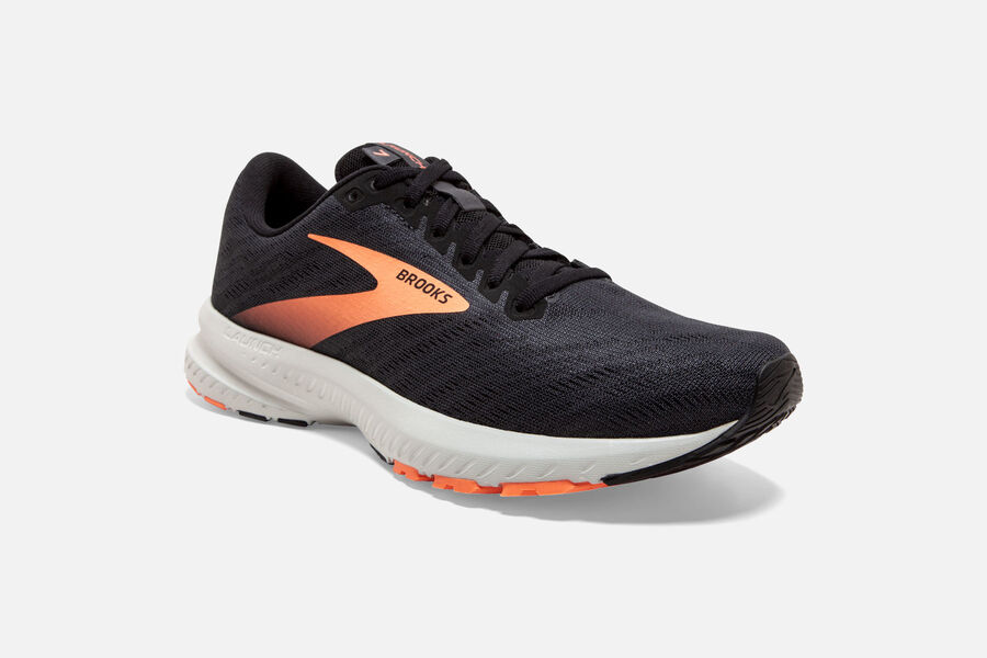 Brooks Israel Launch 7 Road Running Shoes Womens - Black/Orange - FUK-079485